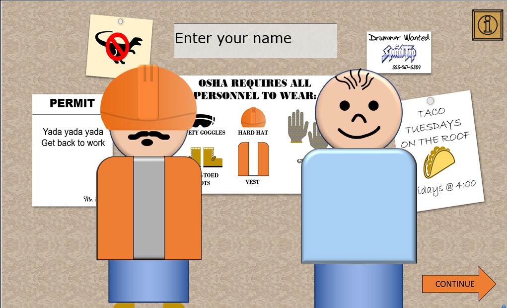 snapshot of a safety training video